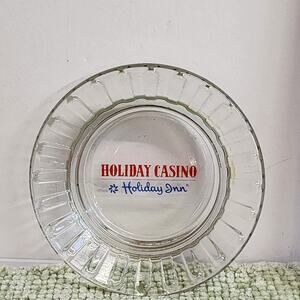 Vintage Holiday Casino Ashtray Holiday Inn Glass Advertising Las Vegas